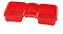 Dispenser de Pia Detergente/Esponja/Sabão Vermelho 23x12Cm 0688 Jaguar - Imagem 1