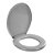 Assento Sanitário Almofadado Universal Oval Clássico Cinza Sanremo - Imagem 1