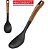 Colher de Arroz em Nylon Cabo Marrom Tipo Madeira 31 Cm - Imagem 1