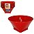 Jogo Com 4 Tigelas de Sobremesa Petisco 500ml Vermelho Keita - Imagem 1