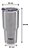 Copo Térmico Aço Inox 870ml Cha Água Cerveja Com Tampa Onix 1262 Paramount - Imagem 3
