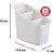 Organizador Multiuso Rattan Branco C/ Divisórias 18x11x16 Cm - Imagem 2