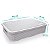 Cesto Rattan Baixo Com Tampa Grande Branco 7 Litros - Imagem 2