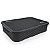 Cesto Rattan Baixo Com Tampa Grande Preto 7 Litros - Imagem 1