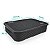 Cesto Rattan Baixo Com Tampa Grande Preto 7 Litros - Imagem 2
