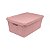 Caixa Organizadora Decorativa Multiuso 1,8 L  Juta Rosa - Imagem 1