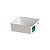 Organizador de Plástico Multiuso Branco 15x15x5,2CM - Imagem 1