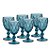 Conjunto Jogo 6 Taças P/ Agua Vidro Sodo-Cálcico Azul 325ML - Imagem 3