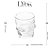 Copo de  Vidro Para Shot Bebidas Formato Caveira Rock 50ML - Imagem 3