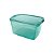 Caixa Organizadora 68 Litros Verde Translucida 64x44x34 Cm Com Tampa e Trava SR971/126 Sanremo - Imagem 1