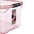 Caixa Organizadora 68 Litros Rosa Translucida 64x44x34 Cm Com Tampa e Trava SR971/74 Sanremo - Imagem 2