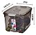 Caixa Organizadora Plástico Preto Translucida 29L 27x33x48CM SR941 Sanremo - Imagem 3
