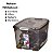 Caixa Organizadora Plástico Preto Translucida 29L 27x33x48CM SR941 Sanremo - Imagem 5