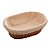 Cesto Cestinho Oval Rattan Plástico C/Forro Tecido 24x17x7CM - Imagem 1
