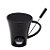 Mini Fondue de Porcelana Ivy Preto 200ml 12 Cm 2905 Lyor - Imagem 1