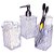 Kit 03 Pçs Organizador de Banheiro Glamour Transparente 014666 Plasútil - Imagem 1
