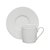 Jogo 6 Xícaras 90 ml C/ Pires Para Café de Porcelana Branco - Imagem 4