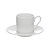 Jogo 6 Xícaras 90 ml C/ Pires Para Café de Porcelana Branco - Imagem 1