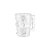 Caneca Caveira Crânio Decorativo Prata  Em Vidro  500ML - Imagem 1