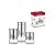 Kit 3 Potes Herméticos Vidro e Inox 1,4 L  1,2 L  750 ML - Imagem 2