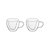 Caneca Parede Duplas Formato Coração 230ML 2PÇ Em Vidro - Imagem 2
