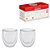 Copo Parede Dupla Em Vidro 250ML 2 Peças 8x9CM - Imagem 1