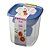 Jogo 4 Potes Plásticos Herméticos 200ml - 800ml - 1,7L - 4,5L - Imagem 1
