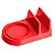 Porta Esponja e Detergente Vermelho 16,5x6,5x10,4 Cm - Imagem 1