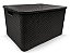 Caixa Organizadora Rattan PRETA 20 Litros COD 25598 Arqplast - Imagem 1