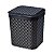 Lixeira Pia Rattan Preta Cozinha C/ Tampa Multiuso 05 Litros 25809PM Arqplast - Imagem 1