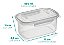 Conjunto Potes Organizador C/Tampa e Trava 460,850 e 2,200ML - Imagem 5