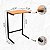 Mesa de Apoio P/Cama Sofá Home Office 45x30Cm Preto/Corazzi - Imagem 5