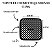 Tapete Protetor de Silicone P/ Air Fryer Quadrado Preto 18Cm - Imagem 3