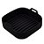 Forma Quadrada de Silicone Para Air Fryer Preta 20cm x 7cm - Imagem 1