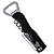Abridor de Garrafas e Saca Rolhas Preto Garçom Inox 13x3,5Cm - Imagem 1