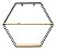 Prateleira Nicho Hexagonal Estilo PINUS/PT   45x10x40CM 1171FPA06.0072 Dicarlo - Imagem 3