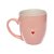 Caneca de Cerâmica Multiuso Estampa Coração Rosa 300 ML - Imagem 1