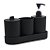 Conjunto 4 Peças de Bambu e PP Para Banheiro Preto Lyor - Imagem 2
