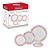 Aparelho de Jantar Classic Porcelana 20 Pçs Branco Com Rosa - Imagem 7