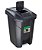 Lixeira Preta 120l Coleta De Lixo Grande Tampa Click Cozinha - Imagem 5