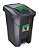 Lixeira Preta 120l Coleta De Lixo Grande Tampa Click Cozinha - Imagem 1