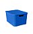 Caixa Organizadora Rattan 7 Litros Multiuso Com Tampa Azul - Imagem 1
