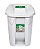 Lixeira Cesto Grande 120 Litros Com Tampa Click Branca - Imagem 3