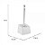 Escova Sanitária Com Suporte Slim Branco Plástico 36x12,8 Cm - Imagem 2