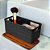 Caixa Cesto Organizador Decorativo Juta Preto Tampa Madeira - Imagem 10