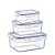 Conjunto de 3 Potes Herméticos de Plástico 400/800/1400 ML - Imagem 1