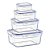 Conjunto de 4 Potes Herméticos Plástico 400/800/1400/2300 ML - Imagem 1