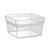Pote Hermético Para Alimentos Empilhável Transparente 10x6CM - Imagem 1