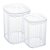 Conjunto 2 Porta Mantimentos Com Tampa 840ml e 500ml - Lyor - Imagem 1