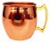 Caneca Moscow Mule Cobre Puro Lisa 500 Ml Alça Bronze - Imagem 1